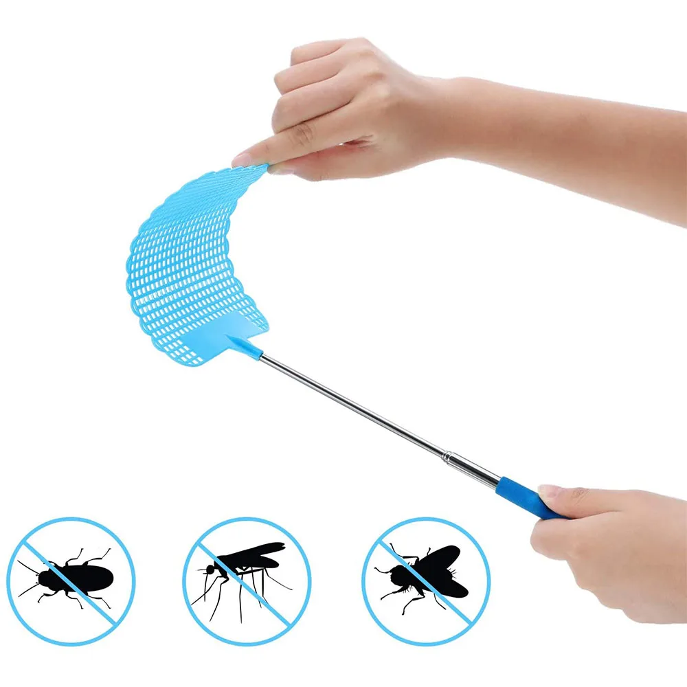 Fly Swatter 3 Pieces for Pest Control with Telescopic Handle