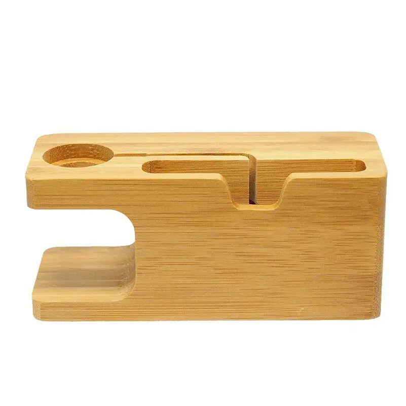 Bamboo Wood Бамбуковое дерево Зарядное устройство Док-подставка держатель для Apple Watch IPhone - Цвет: Bamboo Wood