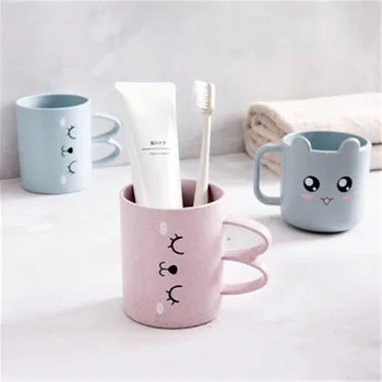 

Creative Cartoon Plastic Expression Mouthwash Cup Children Brushing Cup Household Toothbrush Holder Bathroom Accessory