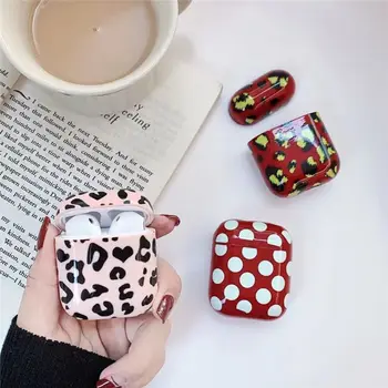 

Luxury Leopard Wave Point Earphone Case Hard Protective Cover for Airpods 1/2