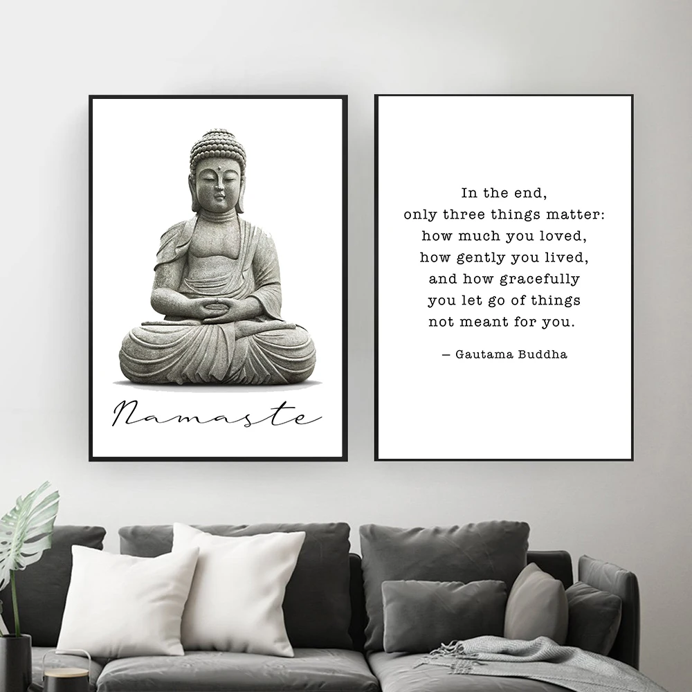 Zen-Buddha-Head-Statue-Poster-Motivational-Quostes-Canvas-Print-Minimalist-Wall-Art-Pictures-Paintin (1)