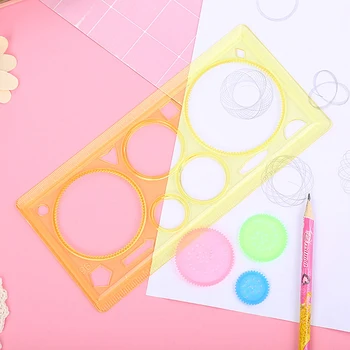 

Multifunctional Kaleidoscope Variety Painting Board Ruler Kindergarten Student Stationery Curved Drawing Ruler GDeals