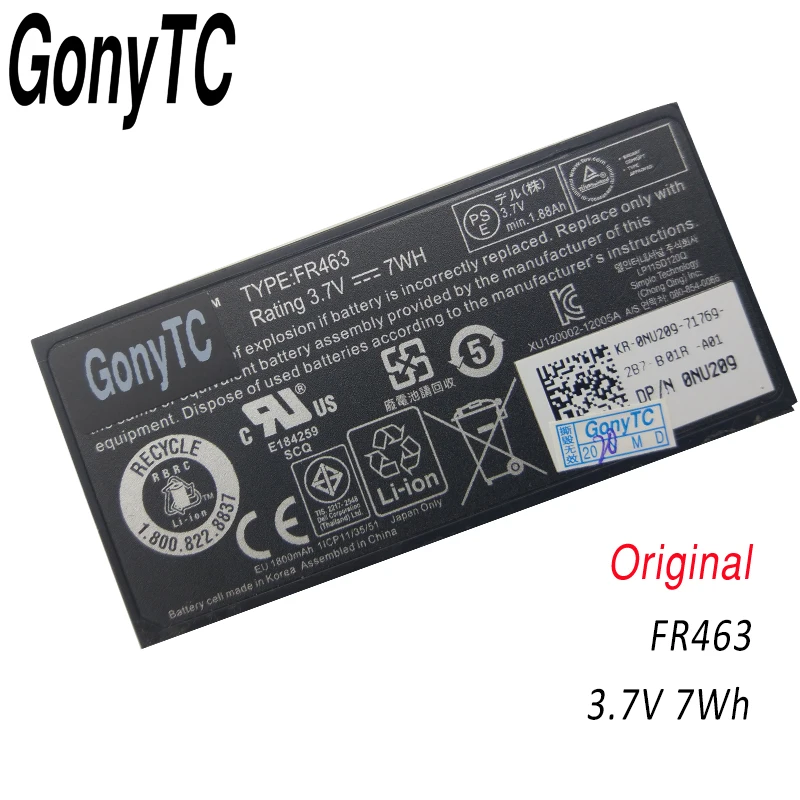 Оригинальный аккумулятор FR463 для DELL Poweredge 1950 2900 2950 6850 6950 5i 6i NU209 P9110 U8735 H700 R910 R900 R710 R610