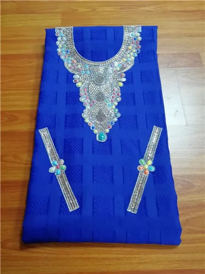 Высококачественная хлопчатобумажная ткань швейцарская вуаль кружева с воротником африканская кружевная ткань для женского платья 5 ярдов - Цвет: YC10081S8