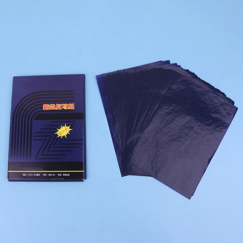 50 Sheets Double Sided Carbon Copier Stencil Transfer Paper Stationery Supplies WXTB