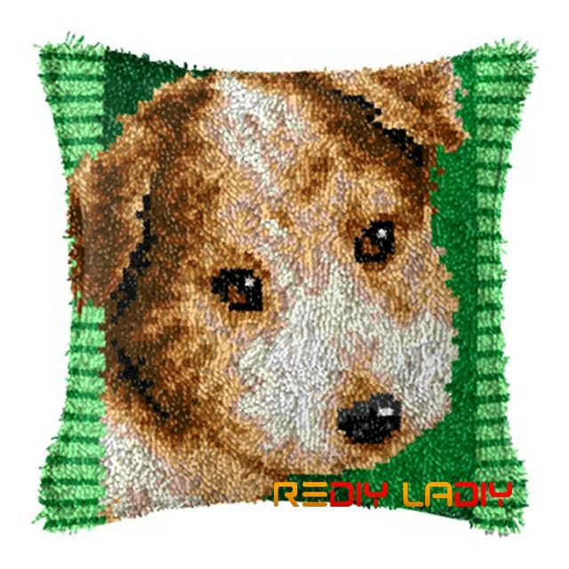 Набор крючков с защелкой волчьи братья наволочка для подушки предварительно напечатанный холст DIY Пряжа Вязание крючком ремесла чехол для подушки размер 43x43 см диванная кровать подушки - Цвет: BZ897