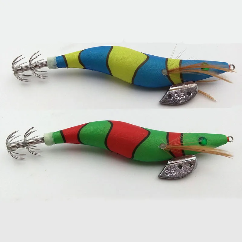 

1pcs 13.5cm/21g Jigging Octopus Hard Fishing Bait Fishing Lure Lead Sinker Squid Jig Hook Wooden Shrimp Artificial Fishing Lures