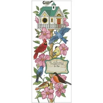 

HOT Bird's house patterns Counted Cross Stitch 11CT 14CT 18CT DIY Chinese Cross Stitch Kits Embroidery Needlework Sets