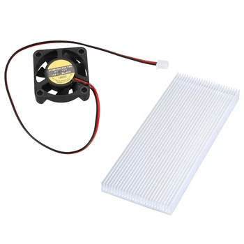 

4Pcs DC12V 0.1A 4cm Cooling Fan with Aluminum Heat Sink Heatsink 100X41X8mm