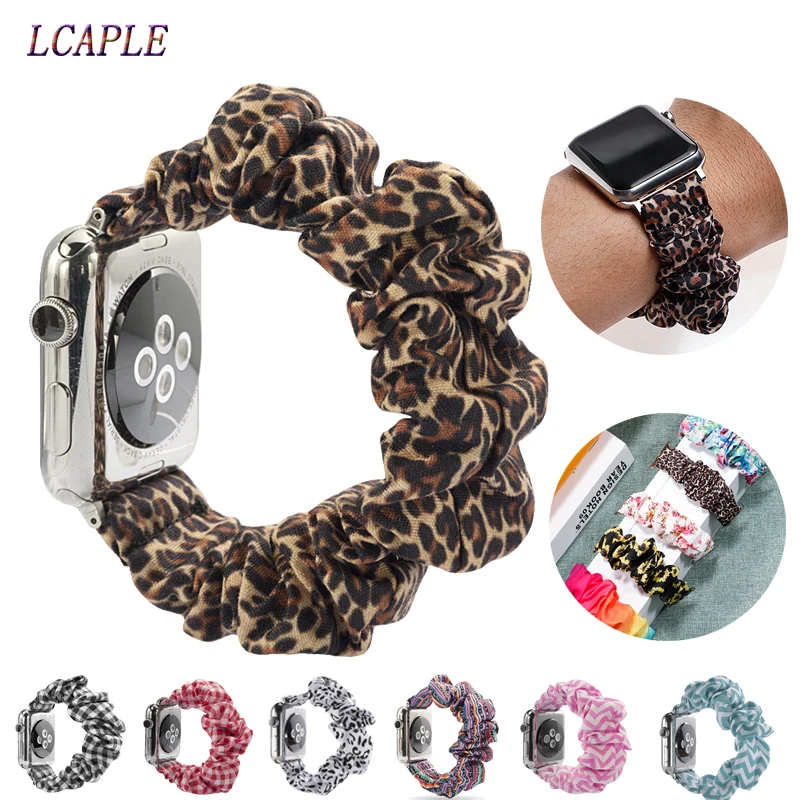 Cinturino Scrunchie donna/ragazza per cinturino apple watch 44mm 40mm serie  iwatch 6 se 5 4 3 bracciale correa apple watch 38mm 42mm cinturino|Watchbands|  - AliExpress