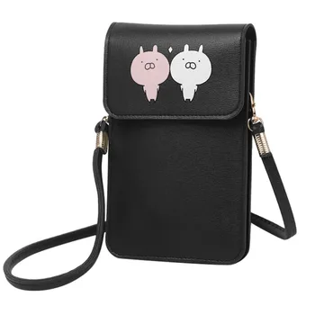 

Touch Screen Cell Phone Purse Smartphone Wallet Leather Shoulder Strap Handbag Women Bag Mini Mobile Phone Bag Маленькая сумка