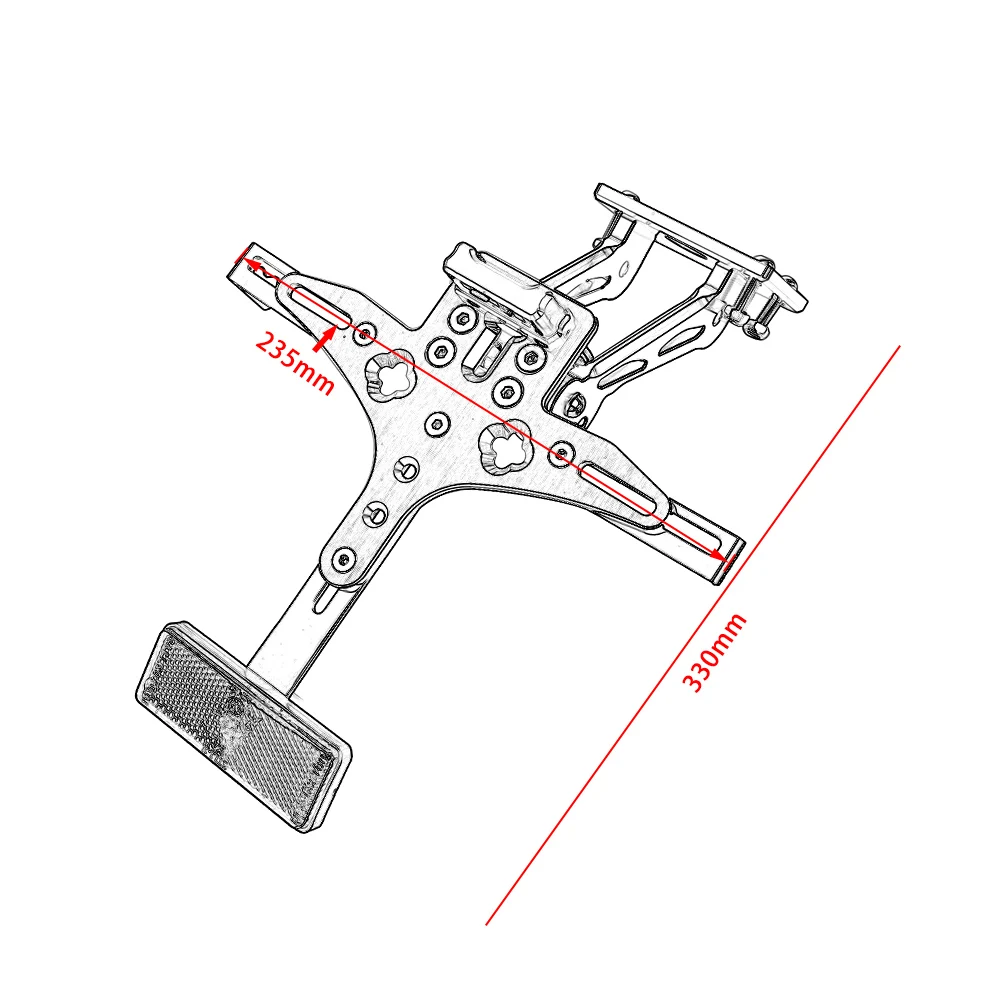 Рамка номерного знака для мотоцикла CNC YAMAHA 1998 2002 R6 держатель задний светодиодный