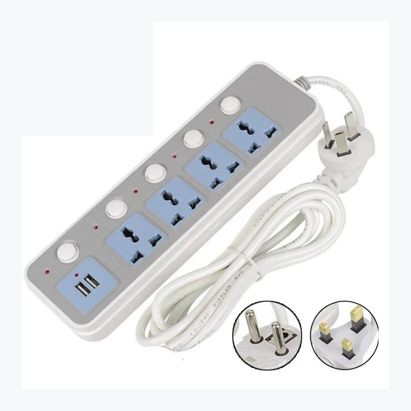 Новый smart Мощность полосы 10 быстрой зарядки 2 USB Расширители Plug 4 Стандартный