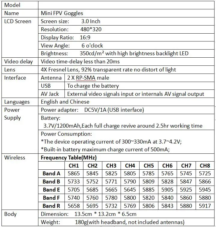 VR Drone Brinquedos, 5.8G S2, 800TVL, Câmera 40CH, 3 