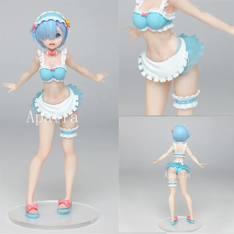 

Rem Anime Re:Life In A Different World From Zero EXQ Rem Action Figure Swimsuit Ver PVC Action Figure Figurine Model