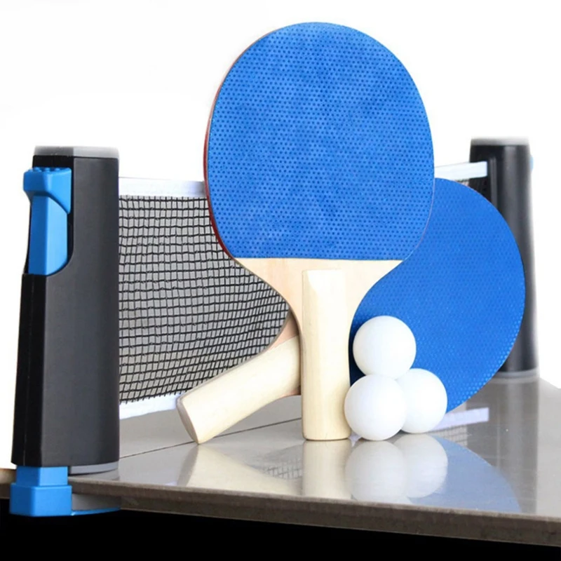 

Table Tennis Sports Trainning Set Racket Blade Mesh Net Ping Pong Student Sports Equipment with 1 Pair Of Bat 3 Balls and Mesh N