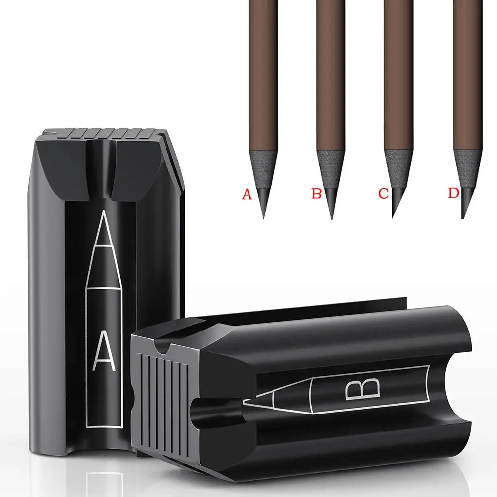 4In1 Eyebrow Pencil Sharpening Tip Tools Eyebrow Pencil Shaper Makeup Profiler Pen Tattoo Supplies
