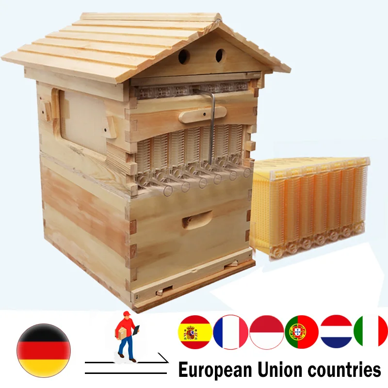 Wooden Bees Box German Warehouse Deliver Automatic Wooden Bee Nest