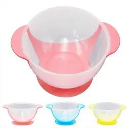 Children Plate Suction Cup Bowl Infant Baby Child Child Feeding Training Bowl Cartoon Binaural Baby Feeding Tableware