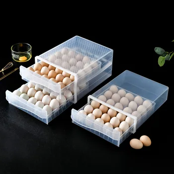 

Organizer Boxes Refrigerator for Kitchen Plastic Storage Container Refrigerator Organizer Drawer Egg Storage Boxes Transparent