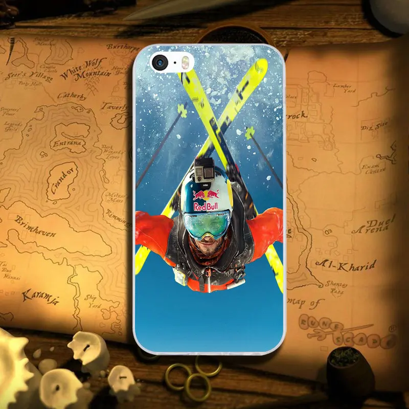 Мягкие чехлы из ТПУ для телефона чехол для iPhone 8 7 6 6S Plus X XR XS Max 10 5 5S SE 5C 4 4s Coque сумки Снежный или лыжный спорт Сноубординг