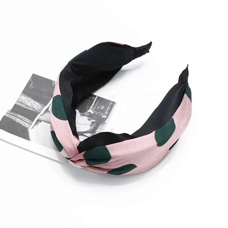 Fg047 Dongdaemun Hair Clasp New Style Polka Dot Large Rims Headband Spring Mixed Batch Headdress Korean-style Hairband
