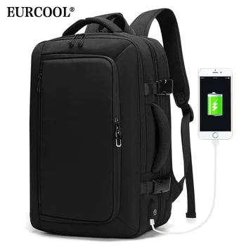 

School business Men Expandable Backpack Bag Waterproof USB Charge Bags Multifunctional Fit 15.6 Inch Laptop Backpack travel bags