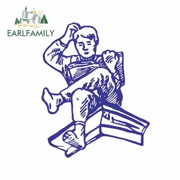 

EARLFAMILY 13cm x 10.5cm For Bookreader Vinyl Material Car Stickers Car Styling Decal Car Accessories Windshield For JDM SUV RV