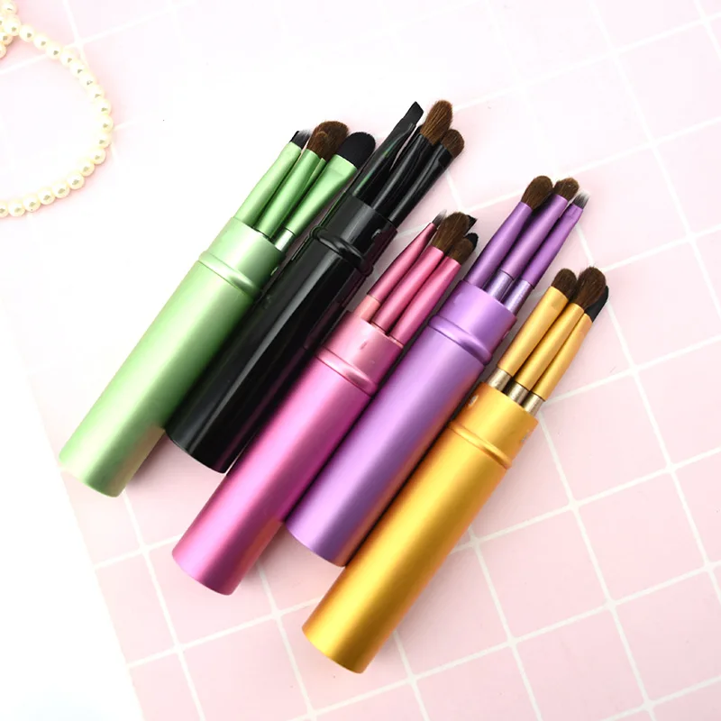 

5pcs Travel Portable Mini Eye Makeup Brushes Set Smudge Eyeshadow Eyeliner Eyebrow Brush Lip Make Up Brush kit Professional