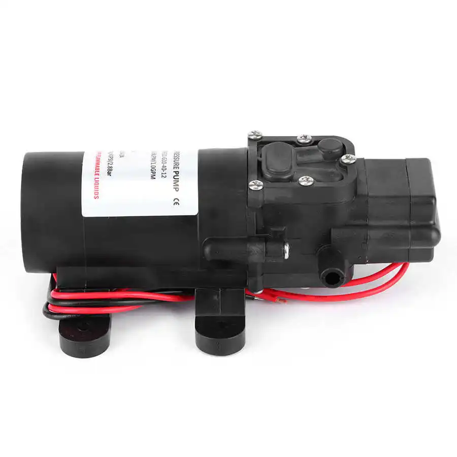 Мембранный насос высокого давления 12 В постоянного тока 1 gpm 40psi самовсасывающий с