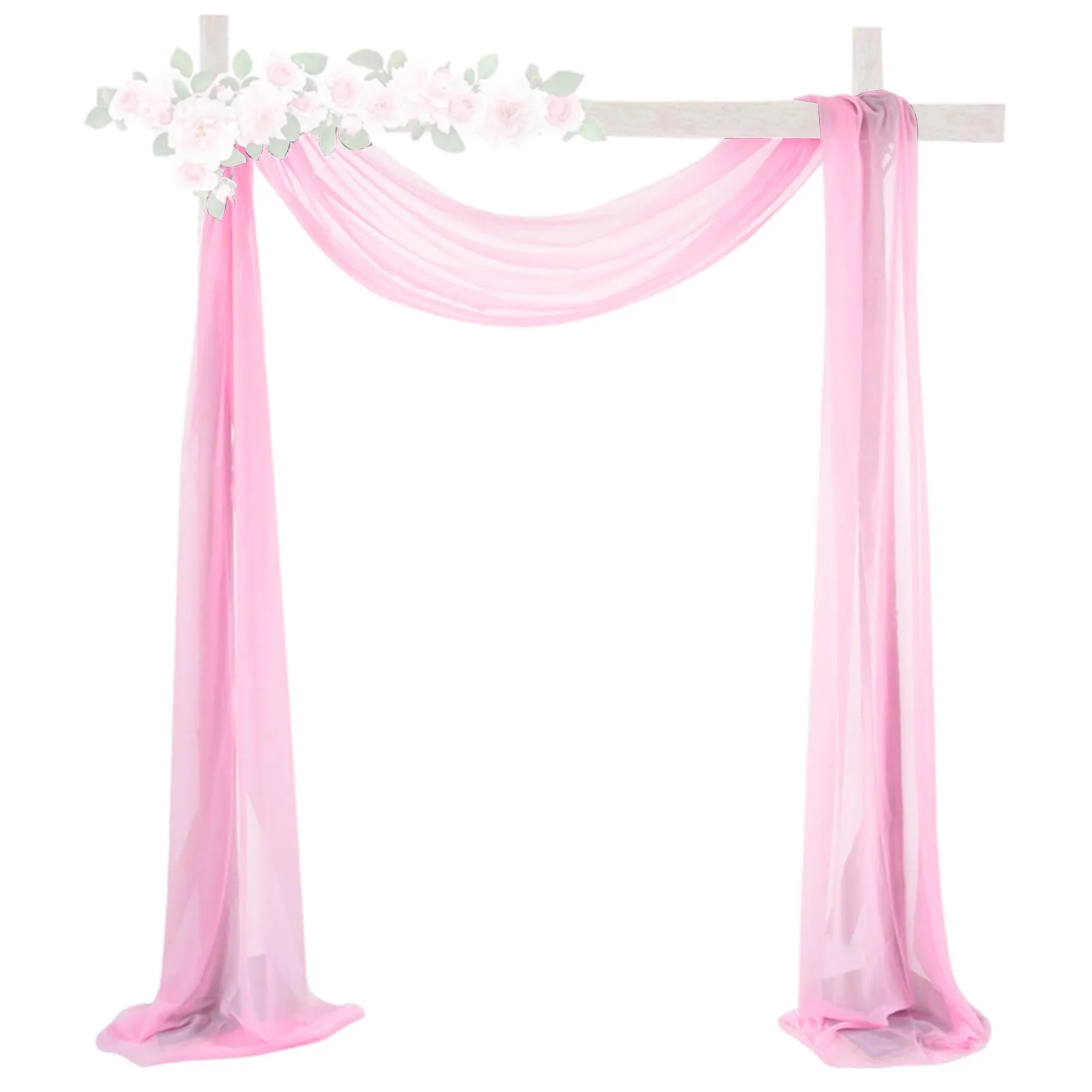 Wedding Arch Chiffon Drapes Panel Outdoor Ceremony Engagement Party Backdrop Curtain Photography Background Expedient | Дом и сад