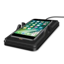 Qi Беспроводное Автомобильное зарядное устройство для iPhone 8 10X7 Plus подставка 5 V/1A зарядная док-станция держатель мобильного телефона для samsung S6 S7 S8