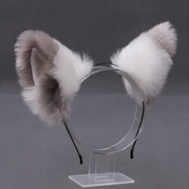 Cosplay Cute Cat Fox Fur Ear Hair Hoops Anime Lolita Hairband Fur Headbands Clip Women Girl Hair Accessories Ear Hair Band 21
