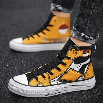 

Classics Casual Vulcanize Shoes for Men Solid Lace-Up Canvas Flat Shoes High Top Spring Autumm Classics Students Sneakers Z2-93