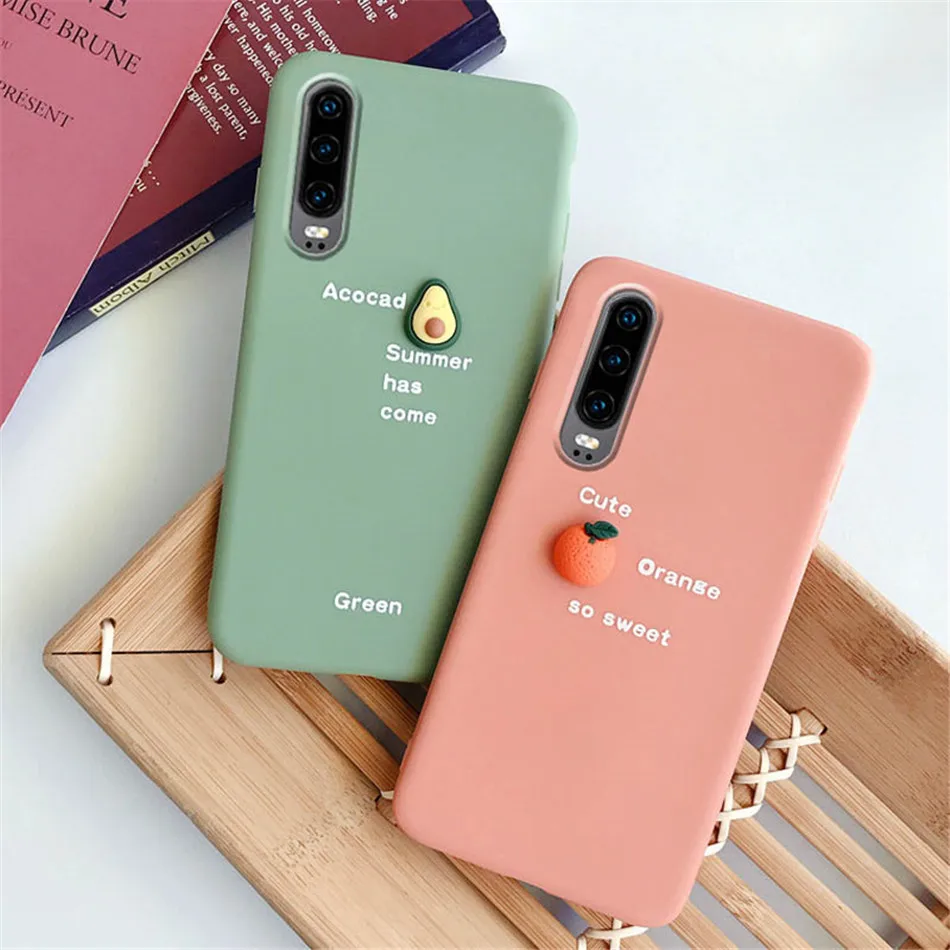 Lovebay милый 3D авокадо оранжевый чехол для телефона huawei Nova 5 Pro P20 P30 Pro mate 20 Honor 20 10 9X Мягкий ТПУ фрукты задняя крышка