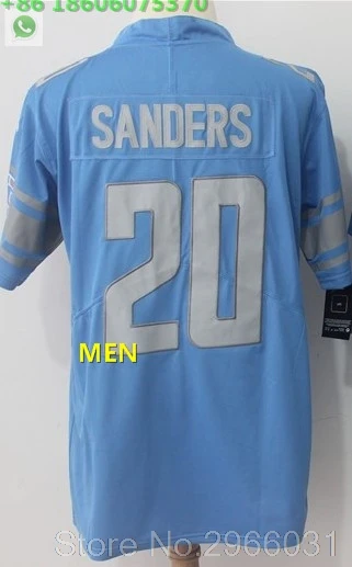 For men A+++ Качественная мужская футболка для взрослых 9 Matthew Stafford 15 Golden Tate 20 Barry Sanders Detroit - Цвет: For men