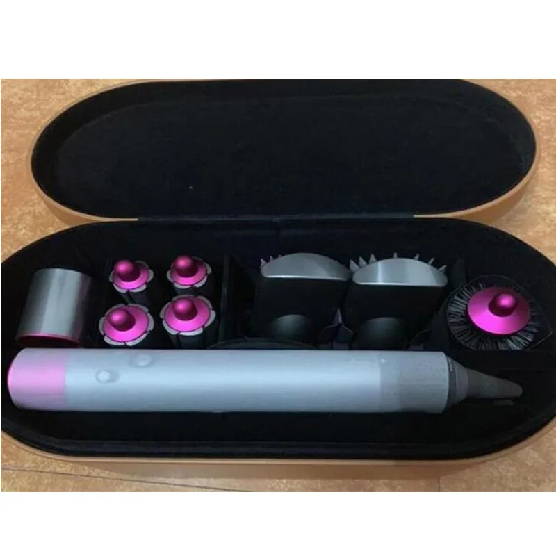 

Hair Complete Styler Straightener Curler low Heat air wrap 8 heads Dryer 4 Curling Barrels 2 Smoothing Volumizing Brushes DHL