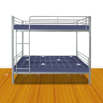 

[US-W]Iron Bed Bunk Bed with Ladder for Kids Twin Size Gray Children Bed Kids Furniture Home Furniture 198 x 107 x 165CM