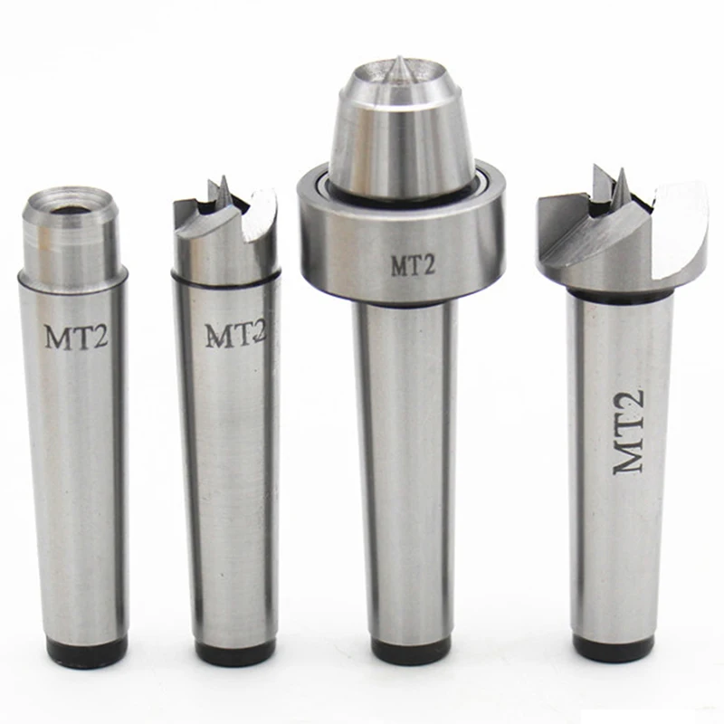 

4PCS MT2 Wood Lathe Center Set Live Center Drive Spur Cup MT2 Arbor W/Case Tool