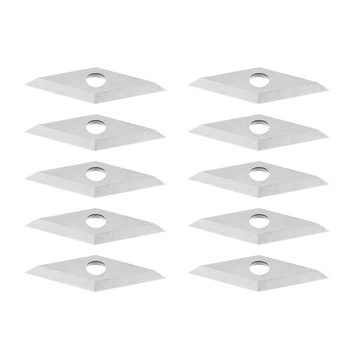 

10Pcs Diamond Shape Wood Turning Carbide Tipinserts 10x28mm Lathe Chisel
