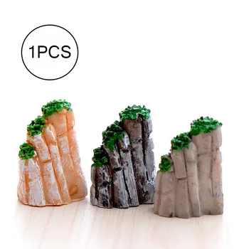 

Simulation Resin Mini Rockery Ornaments Fish Tank Turtle Tank Ornaments Moss Micro Landscape Decorations Accessories