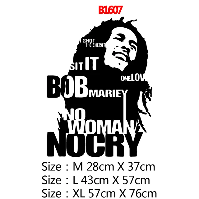 Colorful Soul Music Singer Bob Marley Removable Art Vinyl Wall Stickers For Kids Rooms Waterproof Wall Art Decal Style16