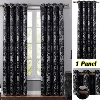 

1 Panel Window Curtain Light Luxury Style Polyester Jacquard Curtain Shading Insulation Bedroom Curtain Blackout Curtains