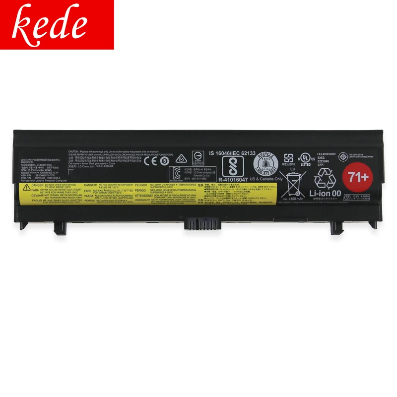 Оригинальная батарея kede для ноутбука lenovo ThinkPad L560 L570 SB10H45073 SB10H45074 SB10H45071 батарея 00NY486 71