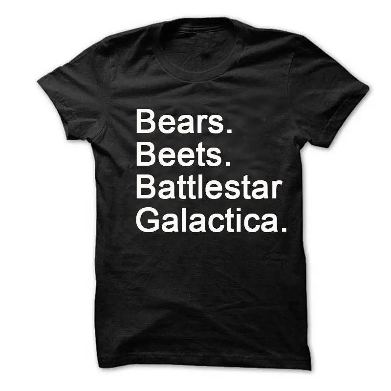 Футболка унисекс с надписью «Beets Battlestar», надпись «gift to her», Мужская хлопковая футболка, летняя брендовая футболка