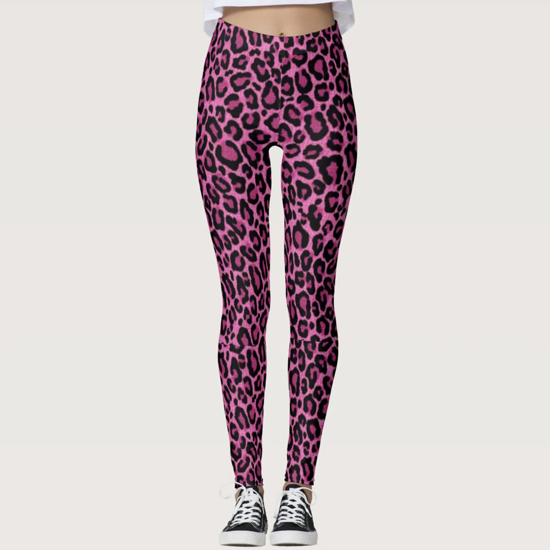 

Leopard Print Yoga Pants Leggings Women Sport Fitness Leggins Feminina High Waist Elastic Long Yoga Pants Breathable Sportpants