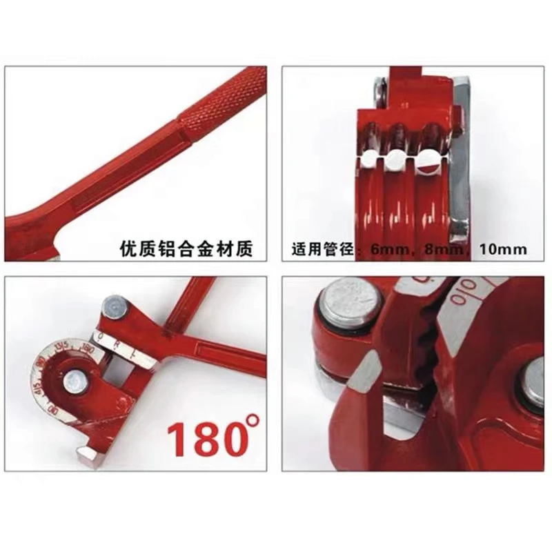 6mm/8mm/10mm Air-conditioner Pipe Brake Hand Manual Copper Tubing Bender Metric 
