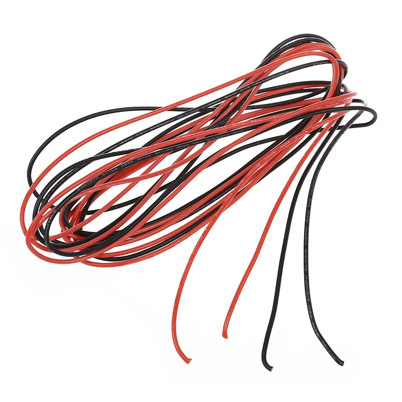 2x 3M 18 Gauge AWG Silicone Rubber Wire Cable Red Black Flexible