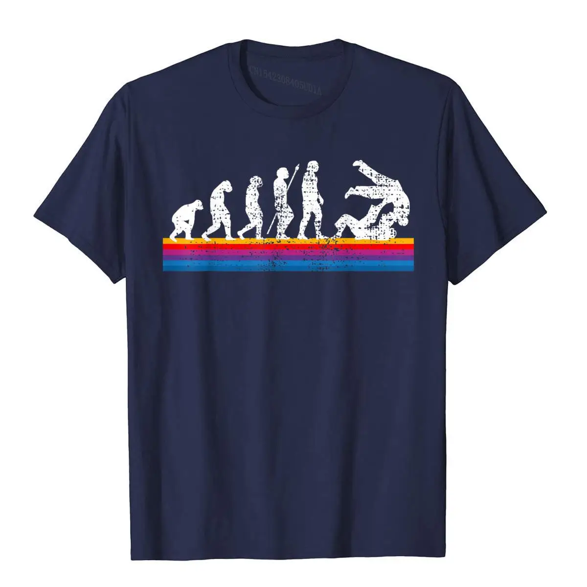 Vintage Judo Evolution Tshirt MMA T-Shirt T-Shirt__B7548navy