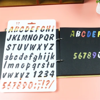 

Coloffice PET Drawing Template Letter/ Number Flowers Pattern Painting Tools Drawing Stencils Templates School Supplies 1PC